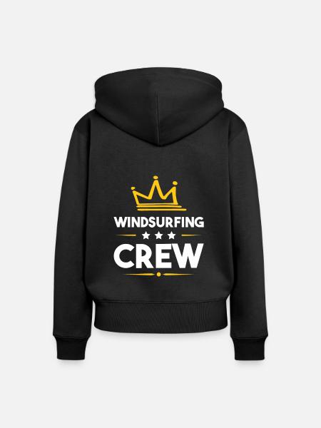 Windsurfing Crew - Frauen Premium Bio Zip Hoodie - Schwarz