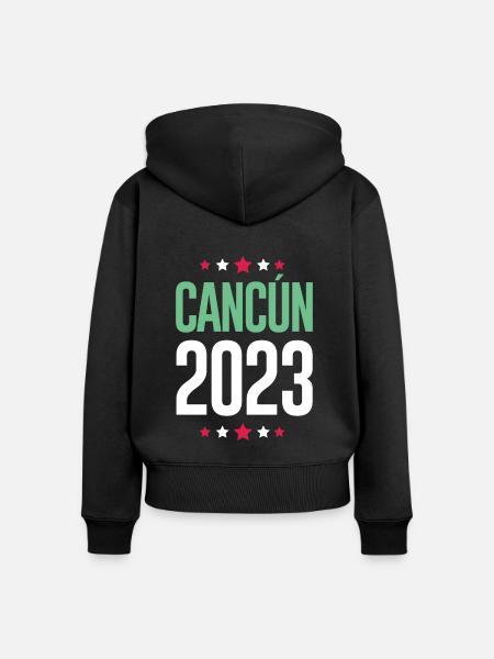 Cancun 2023 - Frauen Premium Bio Zip Hoodie - Schwarz