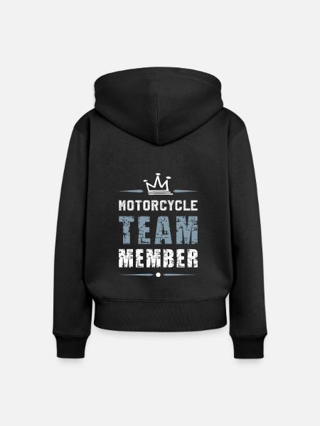 Motorcycle Team - Frauen Premium Bio Zip Hoodie - Schwarz