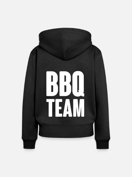 Bbq Team - Frauen Premium Bio Zip Hoodie - Schwarz