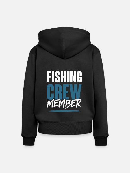 Fishing Crew - Frauen Premium Bio Zip Hoodie - Schwarz