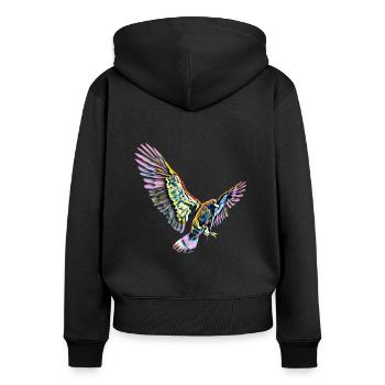 Aigle - Sweat à capuche zippé Premium bio Femme - noir - Dos - Julia (174cm)