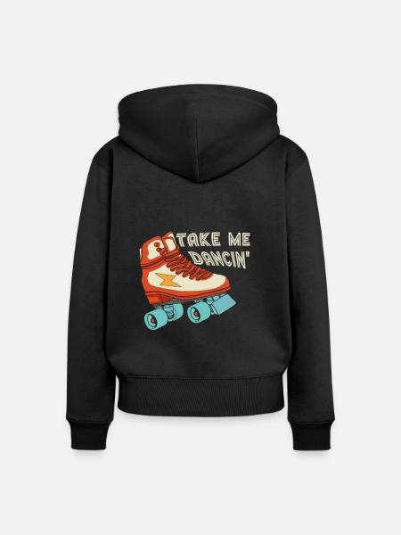 Inline Skater - Frauen Premium Bio Zip Hoodie - Schwarz