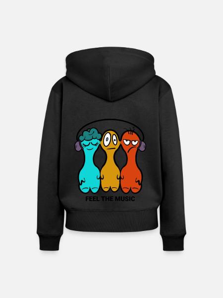 Emotionen im Takt - Frauen Premium Bio Zip Hoodie - 