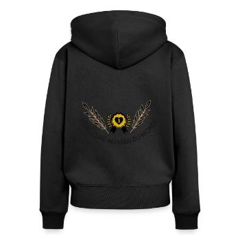 Meilleure maman du monde - Sweat à capuche zippé Premium bio Femme - noir - Dos - Julia (174cm)