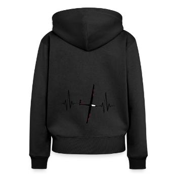 Glider Gliding Gliding Glider Flying - Women's Premium Organic Zip Hoodie - black - Back - Julia (174cm)