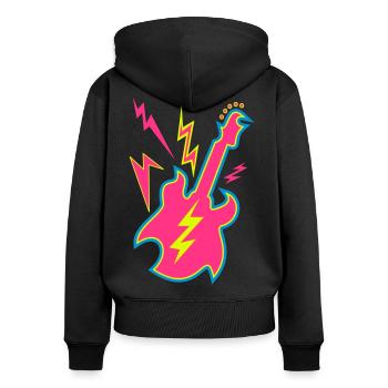 Guitargghh Life - Women's Premium Organic Zip Hoodie - black - Back - Julia (174cm)