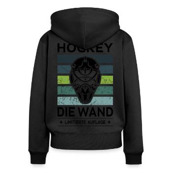 Hockey - Sweat à capuche zippé Premium bio Femme - noir - Dos - Julia (174cm)