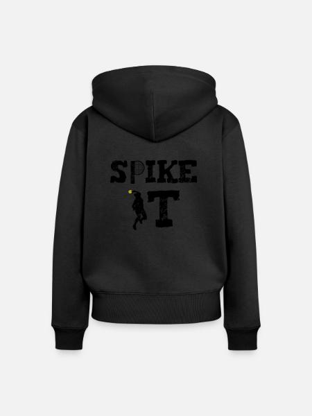 Spikeball Design - Frauen Premium Bio Zip Hoodie - Schwarz