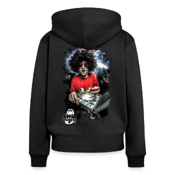 Kokain by SvAN (2022) - Frauen Premium Bio Zip Hoodie - Schwarz - Hinten - Julia (174cm)