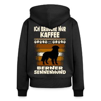 Bernese Mountain Dog - Women's Premium Organic Zip Hoodie - black - Back - Julia (174cm)