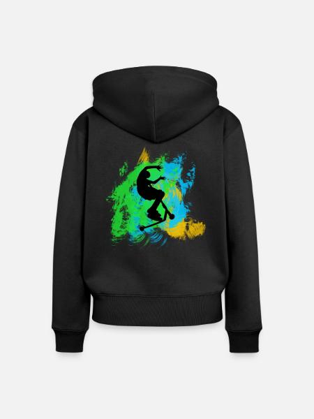 Freestyle-Roller - Frauen Premium Bio Zip Hoodie - Schwarz
