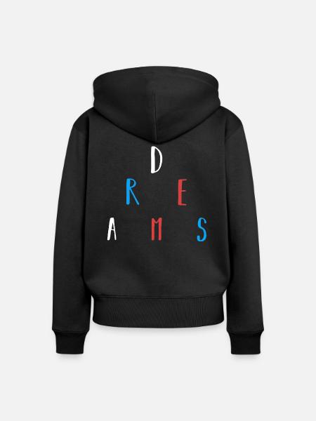 Träume - Frauen Premium Bio Zip Hoodie - Schwarz