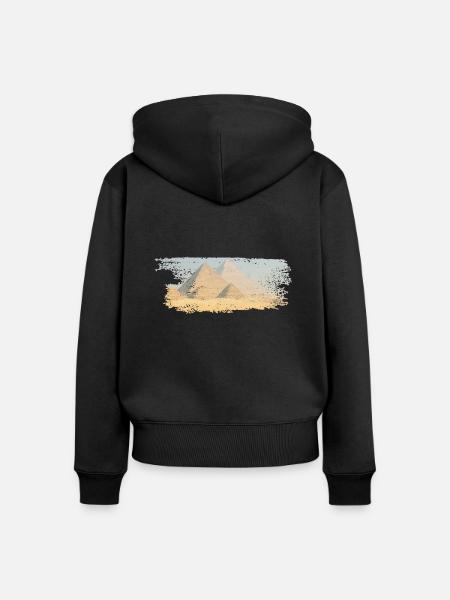Paintbrush Pyramiden - Frauen Premium Bio Zip Hoodie - Schwarz
