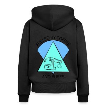 Bus Bus Driver School Bus Bus Bus Bus Driver - Women's Premium Organic Zip Hoodie - black - Back - Julia (174cm)