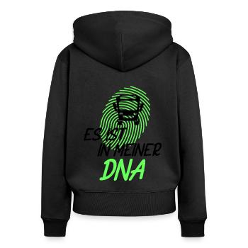 Bus Busfahrer Schulbus Autobus Busfahrerin - Frauen Premium Bio Zip Hoodie - Schwarz - Hinten - Julia (174cm)