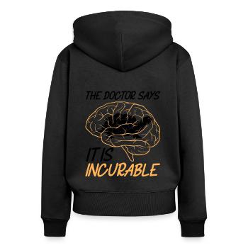 Turtle Turtle - Women's Premium Organic Zip Hoodie - black - Back - Julia (174cm)