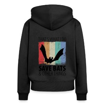 Bat Bats - Women's Premium Organic Zip Hoodie - black - Back - Julia (174cm)