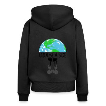 Nature Conservation Climate Conservationists Sea - Women's Premium Organic Zip Hoodie - black - Back - Julia (174cm)