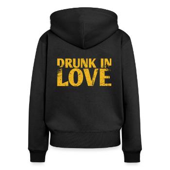 Drunk In Love Marriage Draft Pour - Sweat à capuche zippé Premium bio Femme - noir - Dos - Julia (174cm)