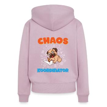 Chaos Koordinator Erzieher Kindergarten Erzieherin - Frauen Premium Bio Zip Hoodie - Altrosa - Hinten - Julia (174cm)