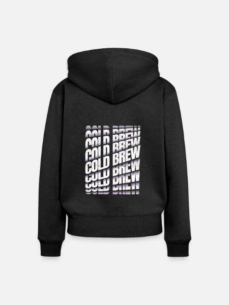 Cold Brew Kaffee - Frauen Premium Bio Zip Hoodie - Schwarz