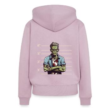 Zombie verurteilt - Frauen Premium Bio Zip Hoodie - Altrosa - Hinten - Julia (174cm)