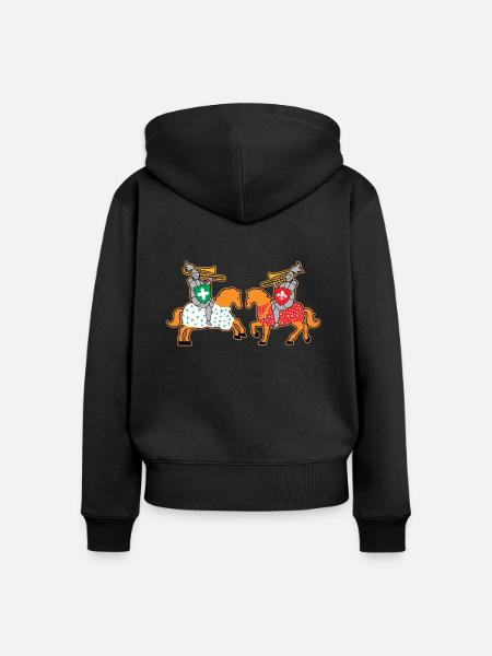 Ritterturnier Ren Faire Ritter - Frauen Premium Bio Zip Hoodie - Schwarz
