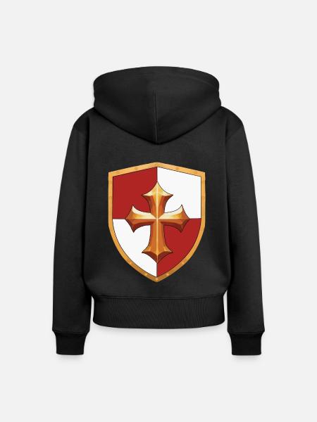 Shield Ren Faire Ritterturnier - Frauen Premium Bio Zip Hoodie - Schwarz