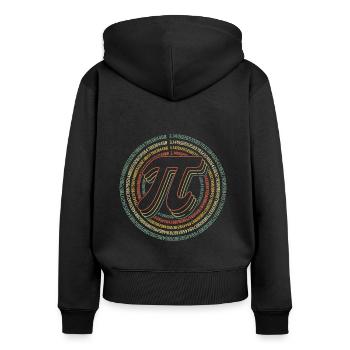 Pi Tag Zahlenspiel für Mathematikfans - Frauen Premium Bio Zip Hoodie - Schwarz - Hinten - Julia (174cm)