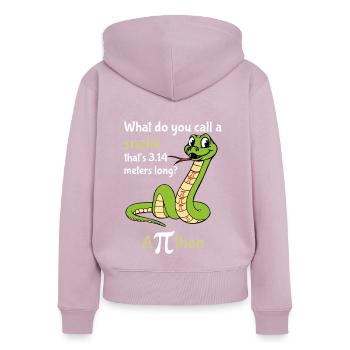 Comment appelle-t-on une balise Snake Pi - Sweat à capuche zippé Premium bio Femme - rose poudré - Dos - Julia (174cm)