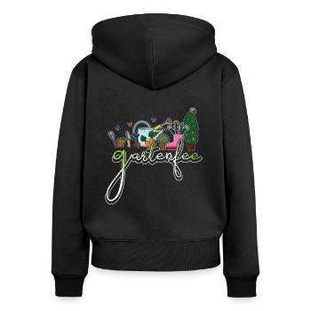 Garden Fairy Garden Fairy Gardener Gardener Gardener - Women's Premium Organic Zip Hoodie - black - Back - Julia (174cm)