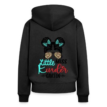 Little Miss Kindergarten - Women's Premium Organic Zip Hoodie - black - Back - Julia (174cm)