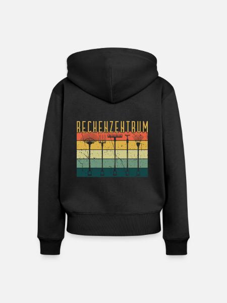 Rechenzentrum Gärtner Baumschule Garten Hobby - Frauen Premium Bio Zip Hoodie - Schwarz