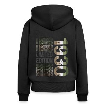 Limited Edition Since 1930 Birthday Vintage 1930's - Women's Premium Organic Zip Hoodie - black - Back - Julia (174cm)
