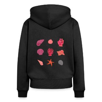 Crustacean Core Crustacean Shirt Gift - Women's Premium Organic Zip Hoodie - black - Back - Julia (174cm)