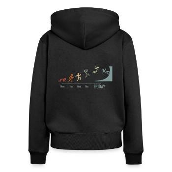 Inline-Skating Rollerskates Skater Vintage - Women's Premium Organic Zip Hoodie - black - Back - Julia (174cm)