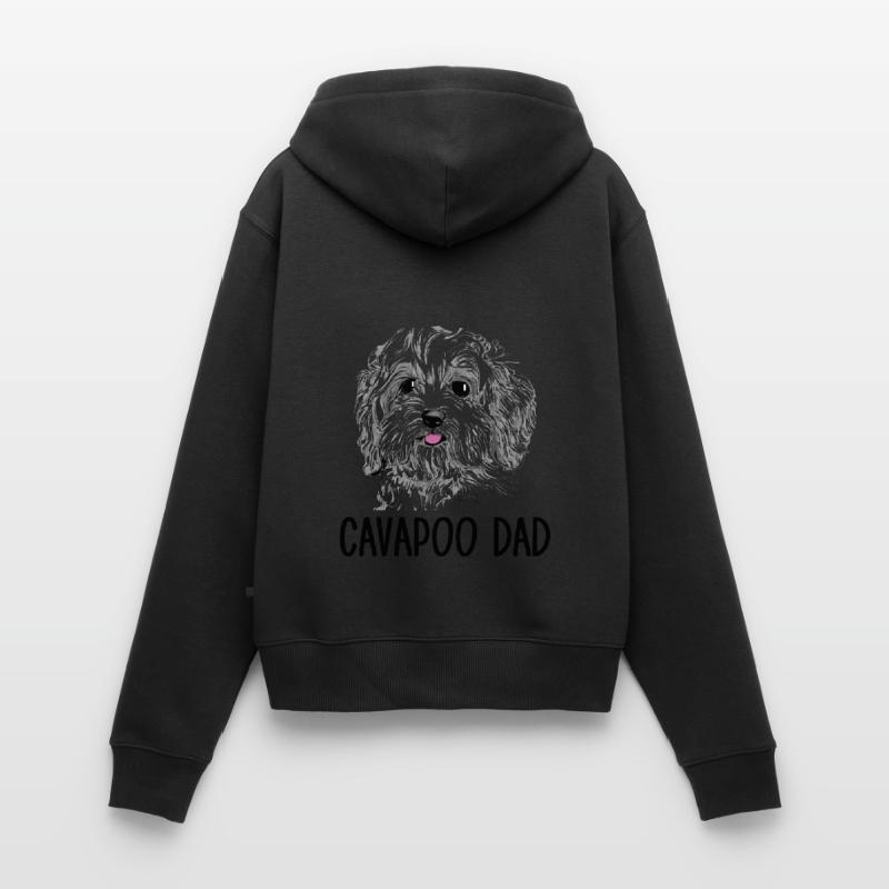 cavapoo dad, cavapoo Frauen Premium Bio Zip Hoodie