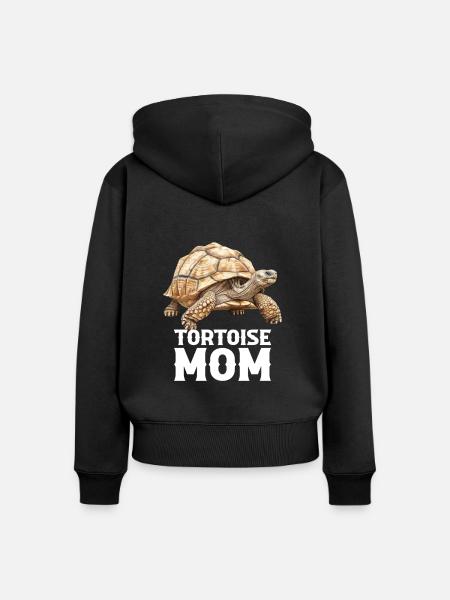 African Sulcata Tortoise - Frauen Premium Bio Zip Hoodie - 