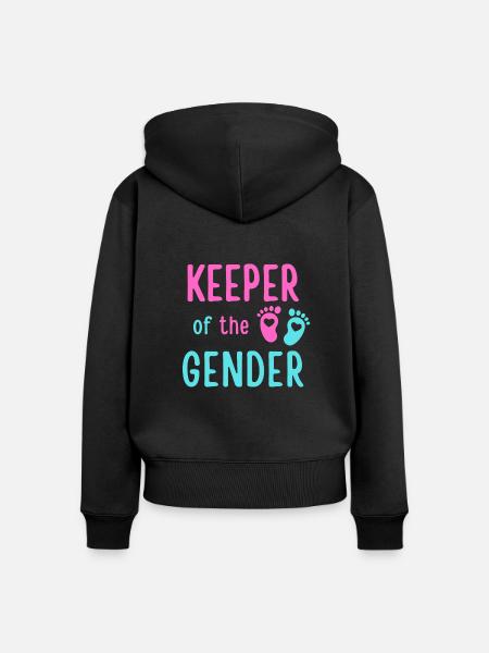 Hüter des Geschlechts - Frauen Premium Bio Zip Hoodie - Schwarz