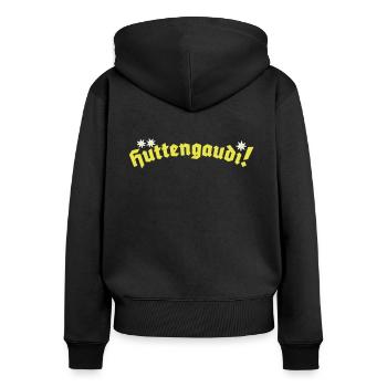 Hut fun Edelweiss - Women's Premium Organic Zip Hoodie - black - Back - Julia (174cm)