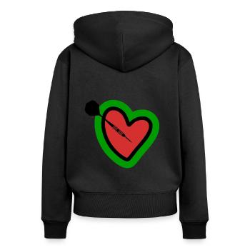Darts - Darts - Darts Players - Darts Gifts - Women's Premium Organic Zip Hoodie - black - Back - Julia (174cm)