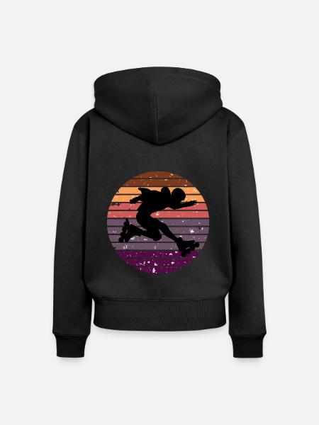 Rollerblades Rollerblades - Frauen Premium Bio Zip Hoodie - Schwarz