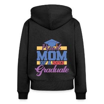 Stolze Mutter eines 2023 Graduiertenabschlusses für Frauen - Frauen Premium Bio Zip Hoodie - Schwarz - Hinten - Julia (174cm)