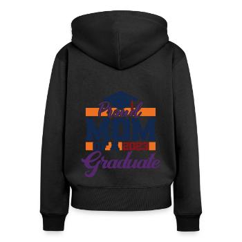 Stolze Mutter eines 2023 Graduiertenabschlusses für Frauen - Frauen Premium Bio Zip Hoodie - Schwarz - Hinten - Julia (174cm)