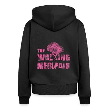 mermaid - Women's Premium Organic Zip Hoodie - black - Back - Julia (174cm)