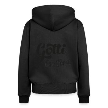 Gotti on Tour Patentante Schweiz Taufpatin Taufe - Frauen Premium Bio Zip Hoodie - Schwarz - Hinten - Julia (174cm)