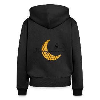 Honeymooners Flitterwochen Honeymooning Hochzeit - Frauen Premium Bio Zip Hoodie - Schwarz - Hinten - Julia (174cm)