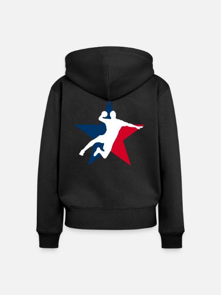 Handball League - Frauen Premium Bio Zip Hoodie - Schwarz