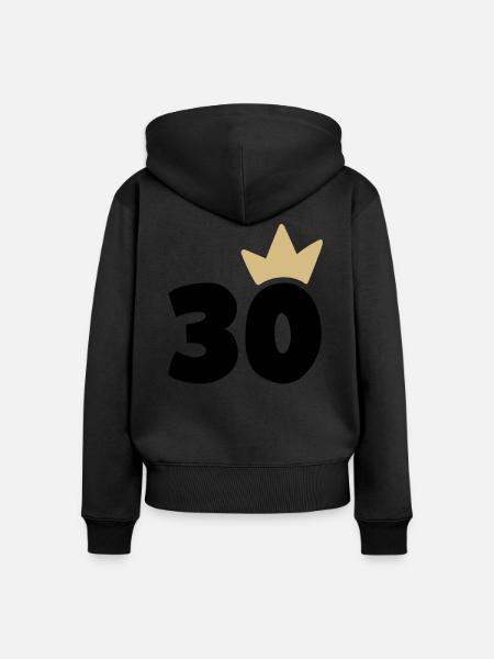 30 Krone Nummer 30 - Frauen Premium Bio Zip Hoodie -
